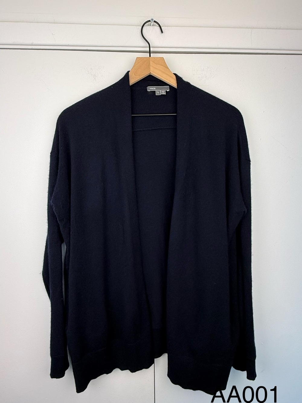 Vince 100% Cashmere Open Front Draped Cardigan Size L